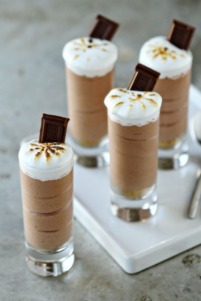 s’mores pudding shots