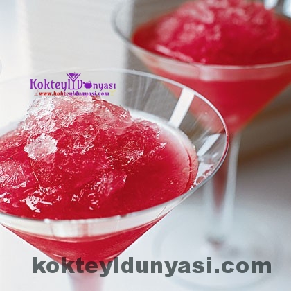 Ruby-red cocktail