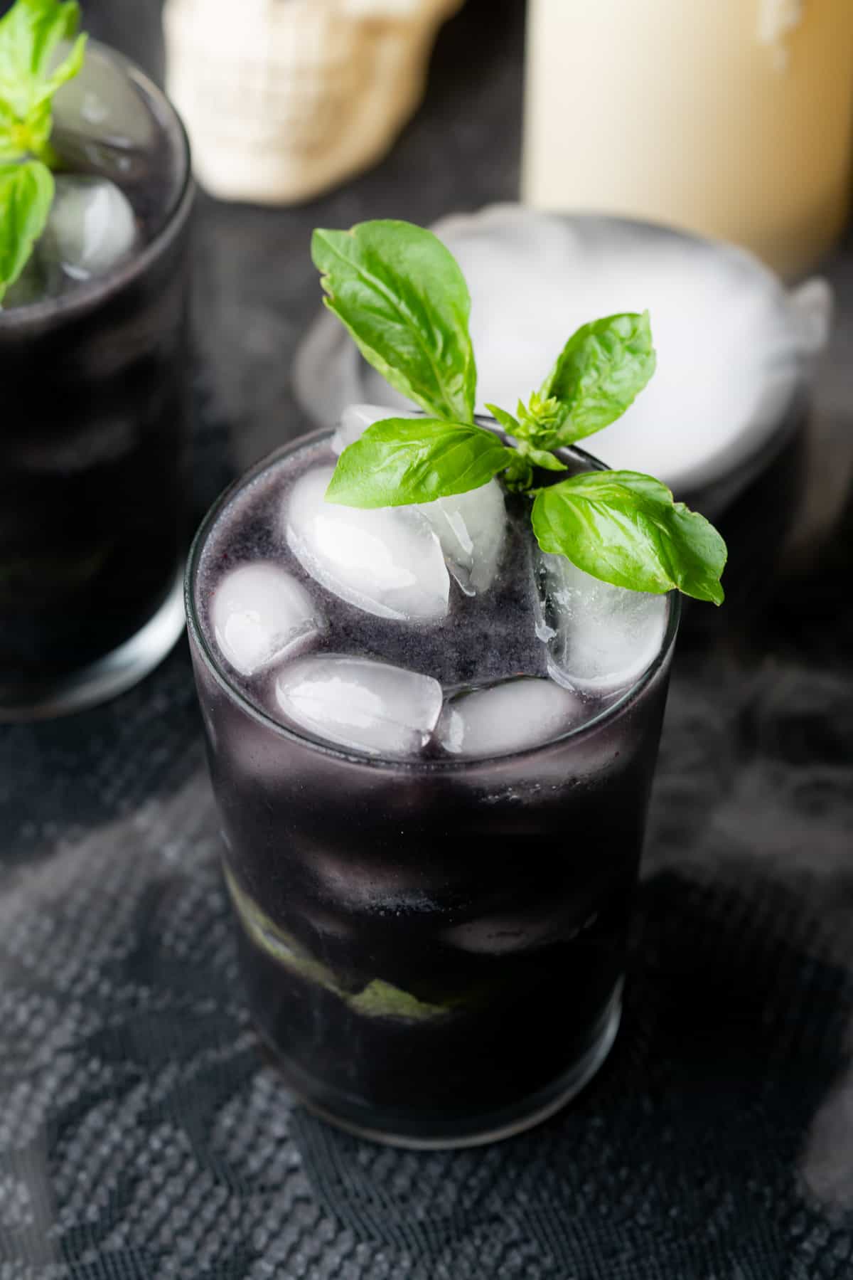 Spooky Blueberry Gin Cocktail
