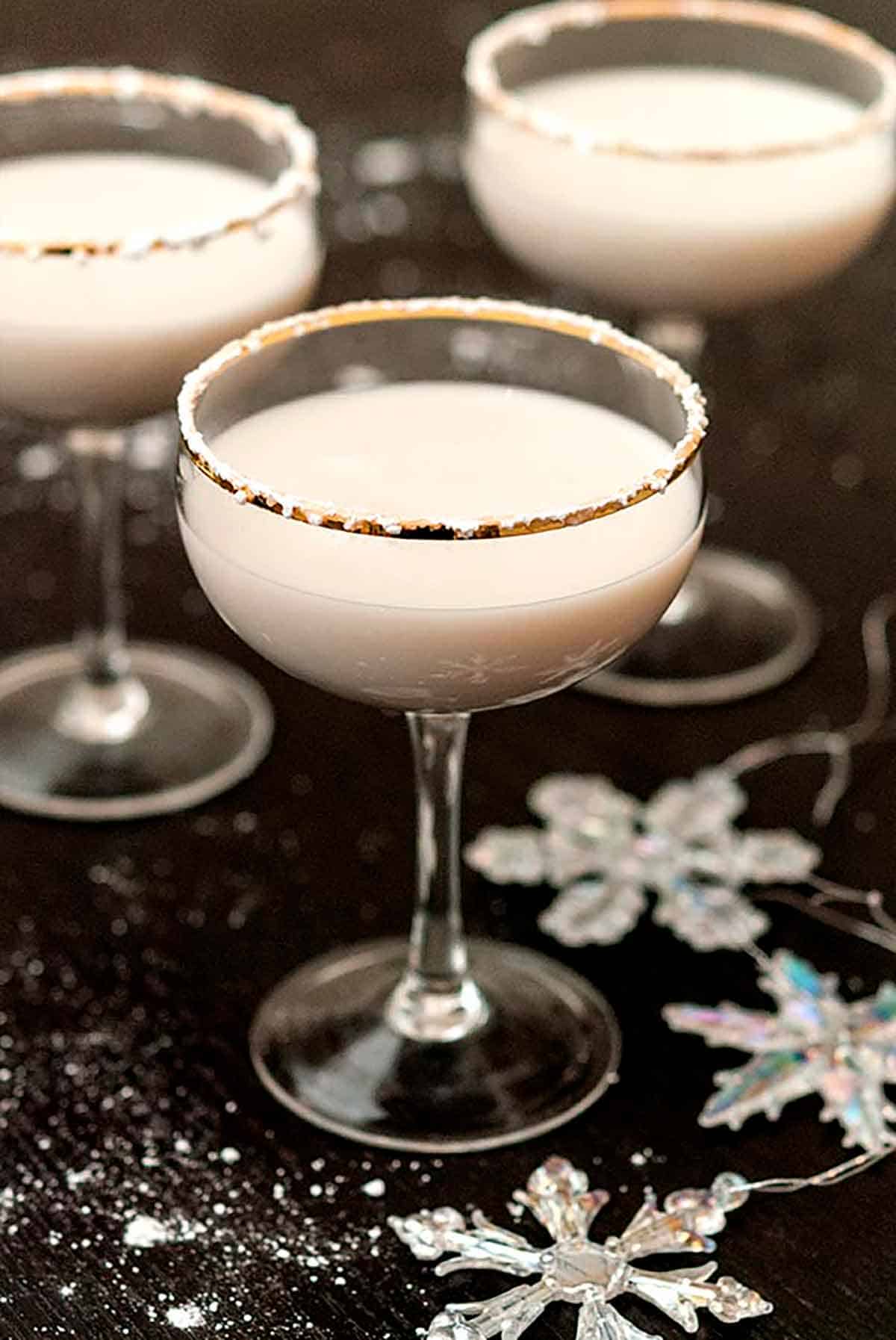 Rumchata Coconut Snowflake Cocktail