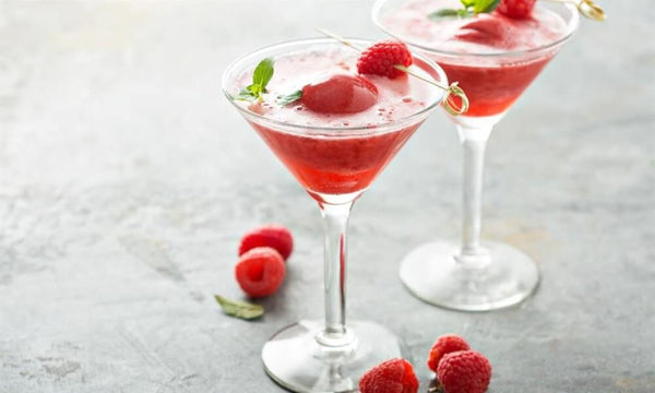 French 75 Raspberry Sorbet Cocktail Recipe