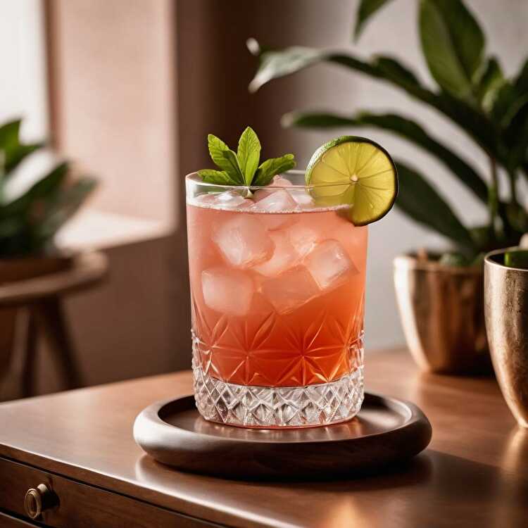 Exotic Guava Gin Cocktail : Cocktail recipe Exotic Guava Gin Cocktail
