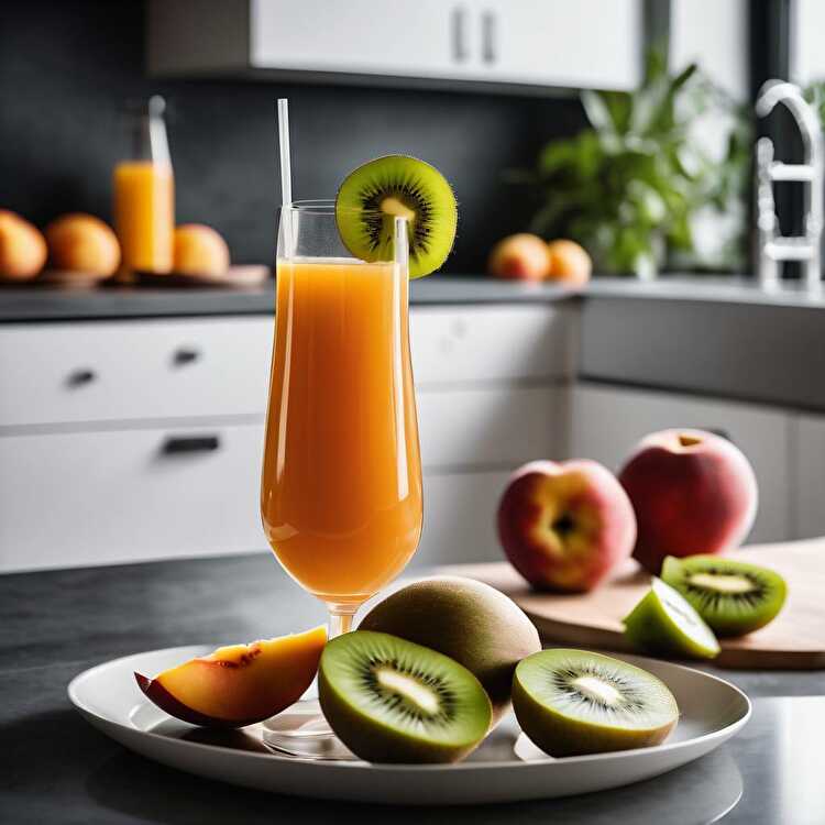 Tropical Fruit Juice : Kiwi, Apple, Peach : Cocktail recipe Tropical Fruit Juice : Kiwi, Apple, Peach